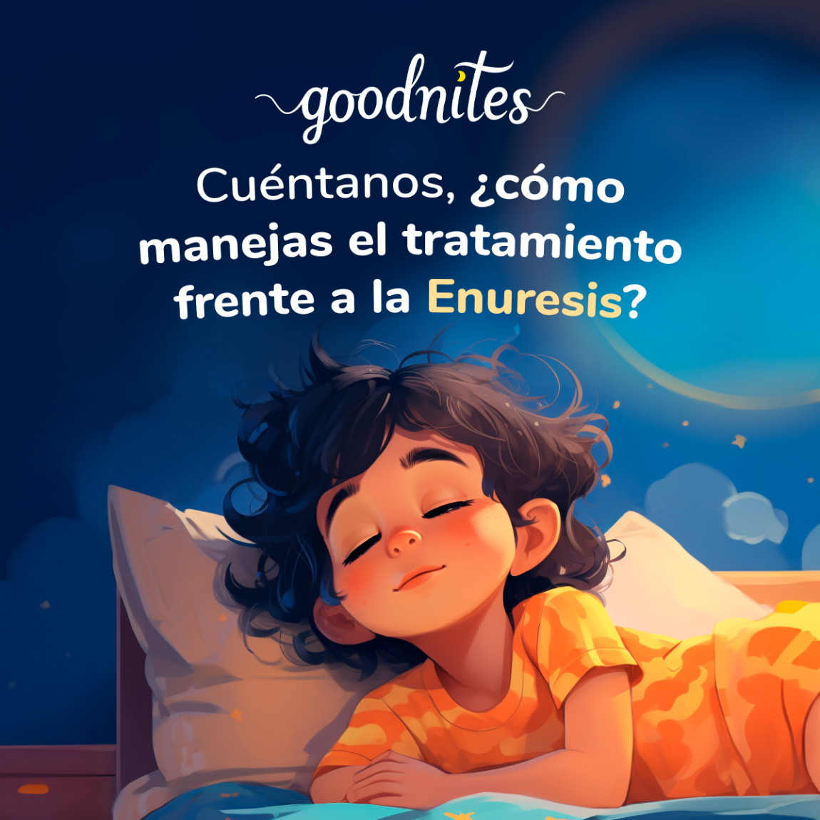 Publicacion informativa de Goodnites sobre enuresis infantil