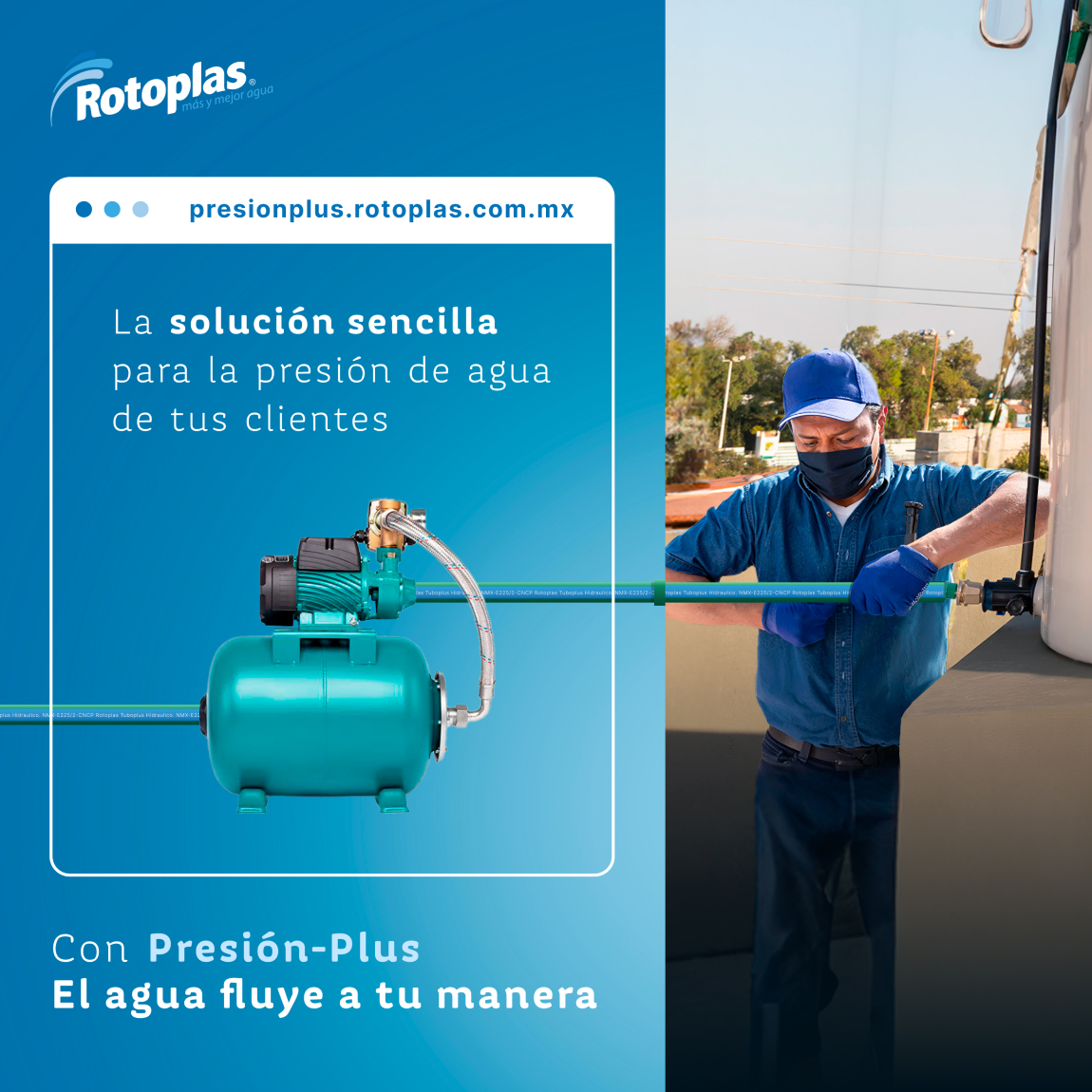 Pieza digital de Rotoplas para campana Damos Mas